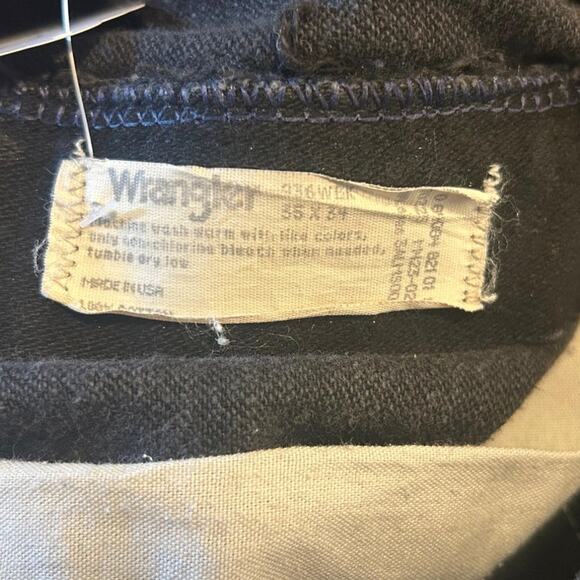 Wrangler Men's Black Denim Jeans - 35x34 - Classic Style - Picture 7 of 7